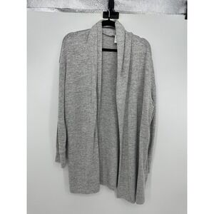 Daily‎ Ritual Gray Open Front Cardigan Sweater Womens XL Soft Minimalist Cozy